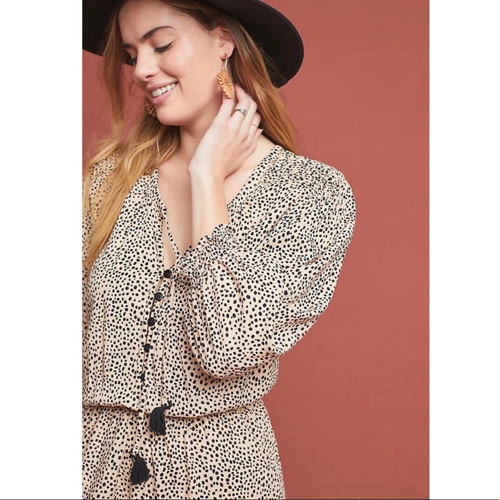 - Anthropologie Beachgold Romper